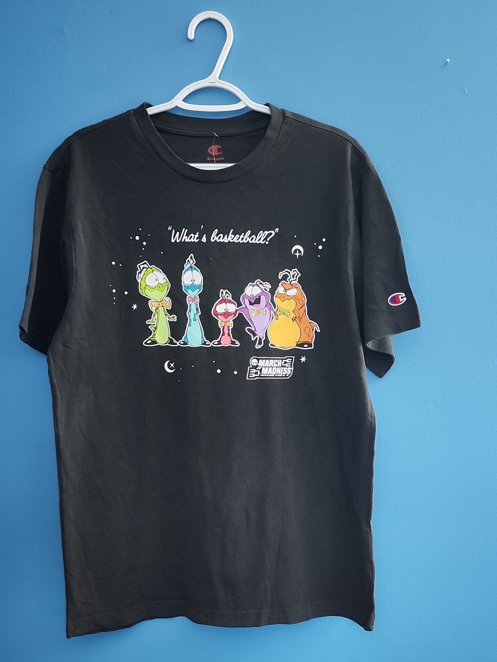 Space Jam Men's Short Sleeve Tee with Colorful Character Graphic